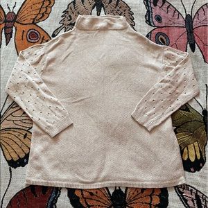 Moth Anthropologie Turtleneck Cream Sweater Size L